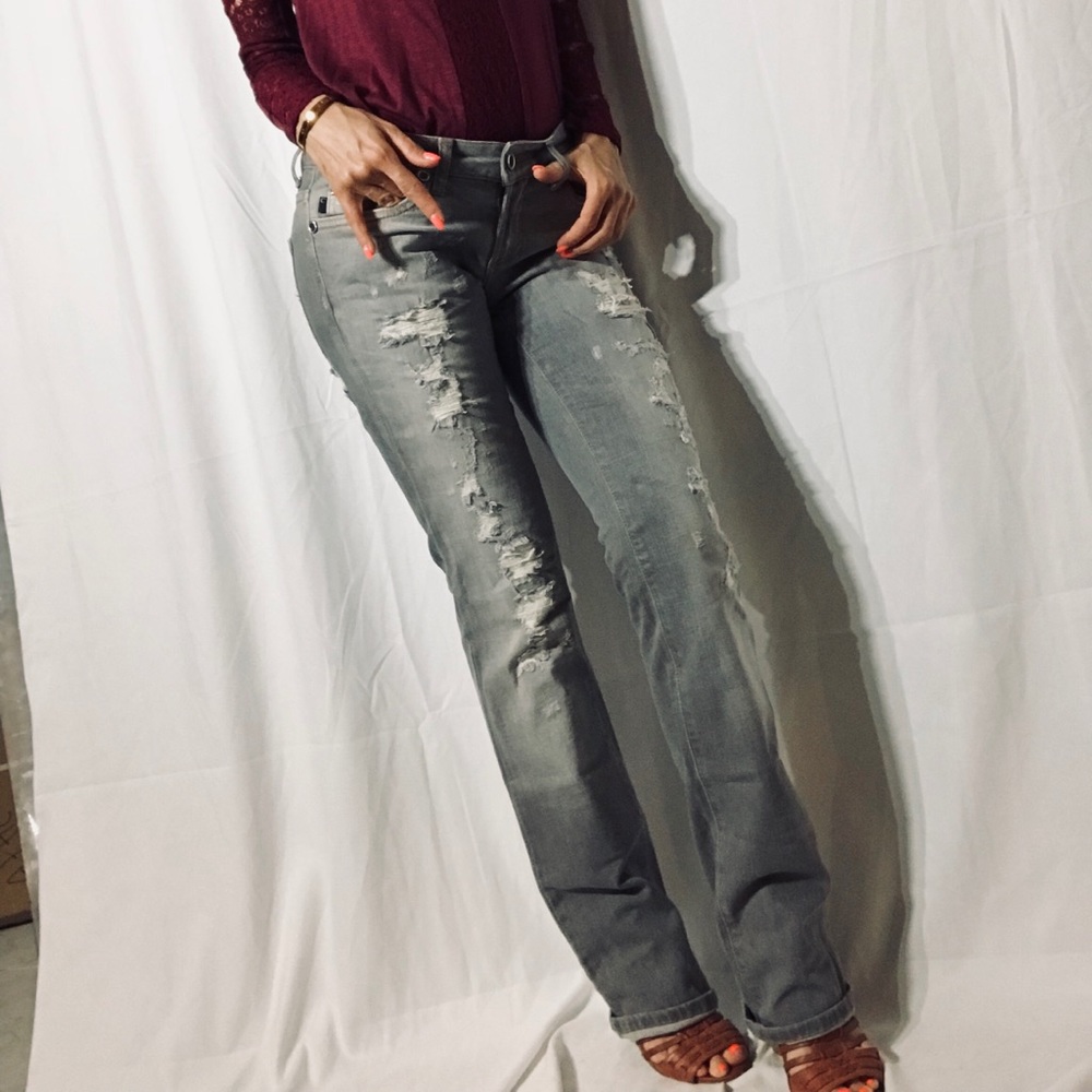 Authentic Just Cavalli mid rise distressed jeans